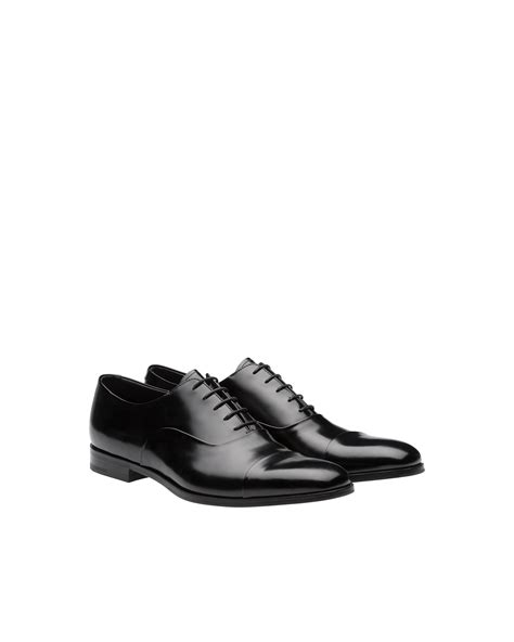 prada brushed leather oxford lace-up shoes|Prada Lace.